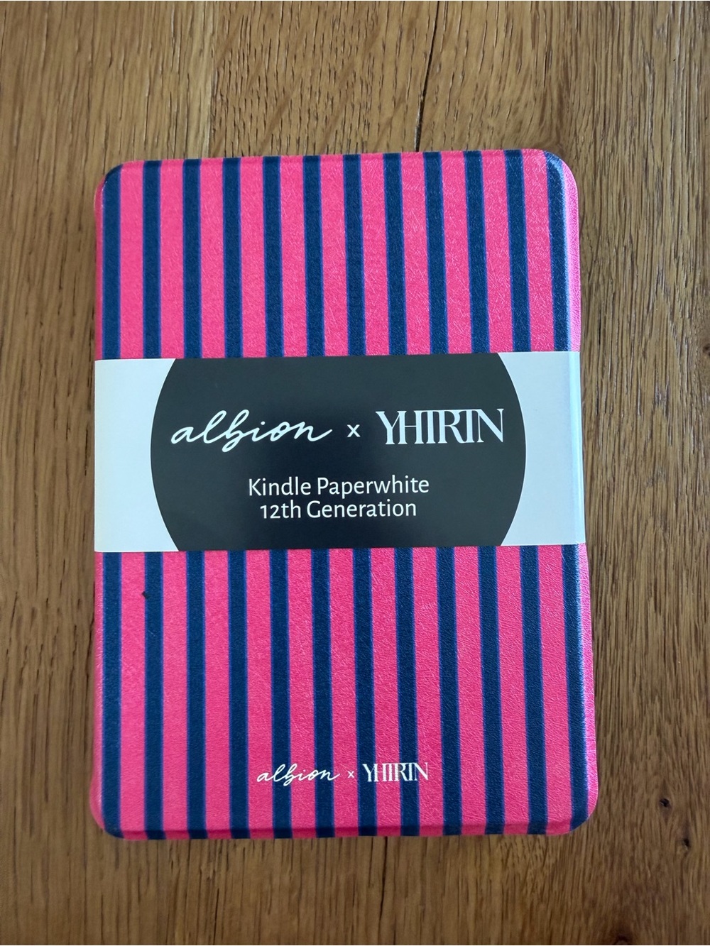 Albion Pink and Navy Stripe Kindle Paperwhite Cover